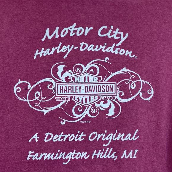 Harley Davidson Motor City, Michigan Bling Short sleeve Tee - Picture 4 of 7